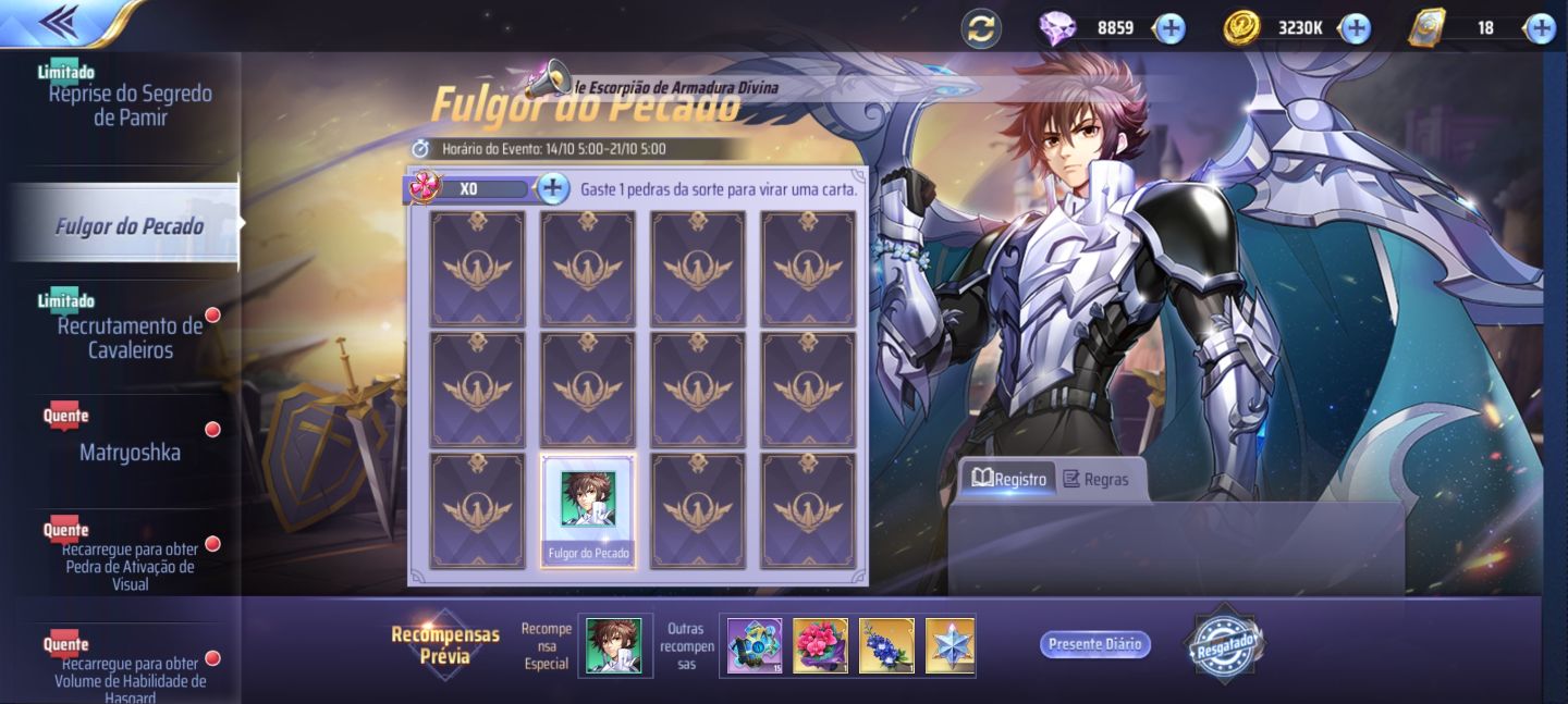 CONTA SAINT SEIYA AWAKENING
