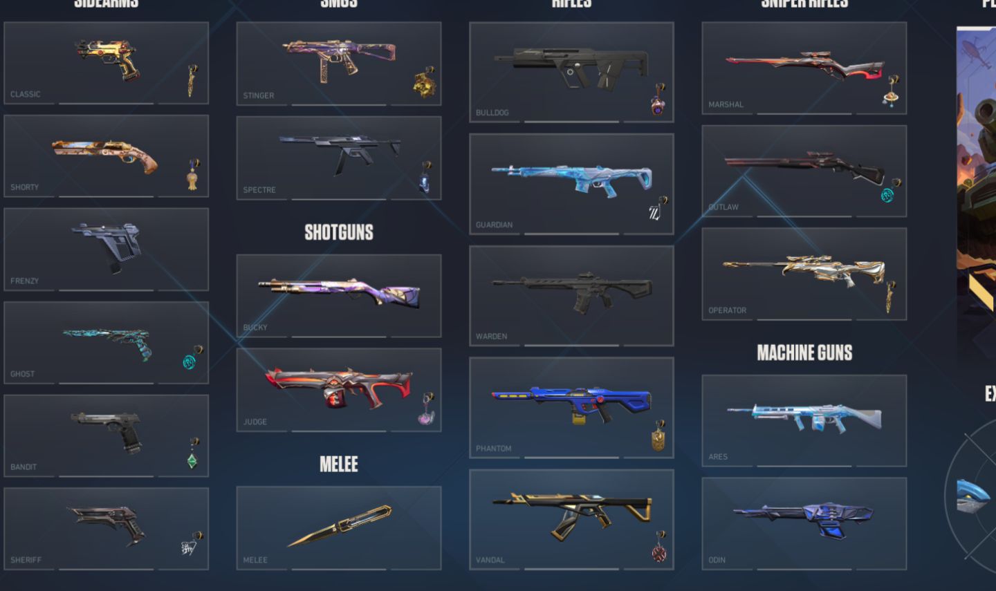 CONTA VALORANT FULL ASCESSO À VENDA, com mais de 30 skins da loja