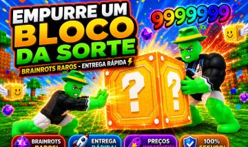 EMPURRE UM BLOCO DA SORTE - ROBLOX - BRAINROTS FORTES, ETERNAL E OMEGA!!!