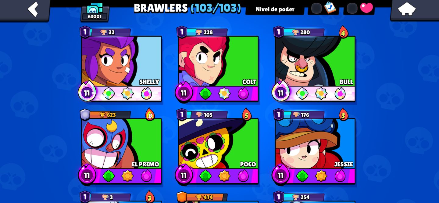Conta brawl stars 63k + 362 skins