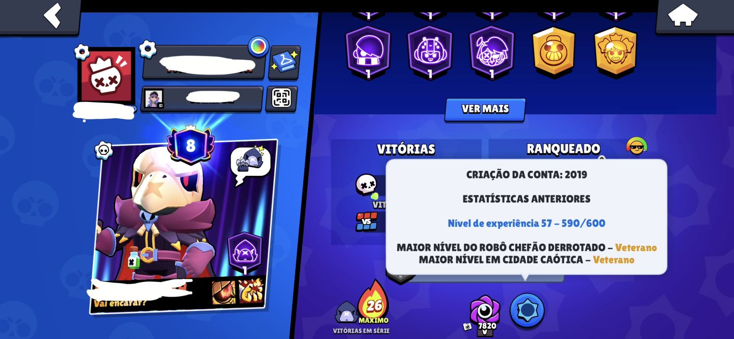 Conta de Clash Royale 6k trofeu + Brawl Stars com 21k de trofeu de 2019