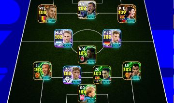 Conta efootbal Messi 110 Hazard 110 Seedorf 105