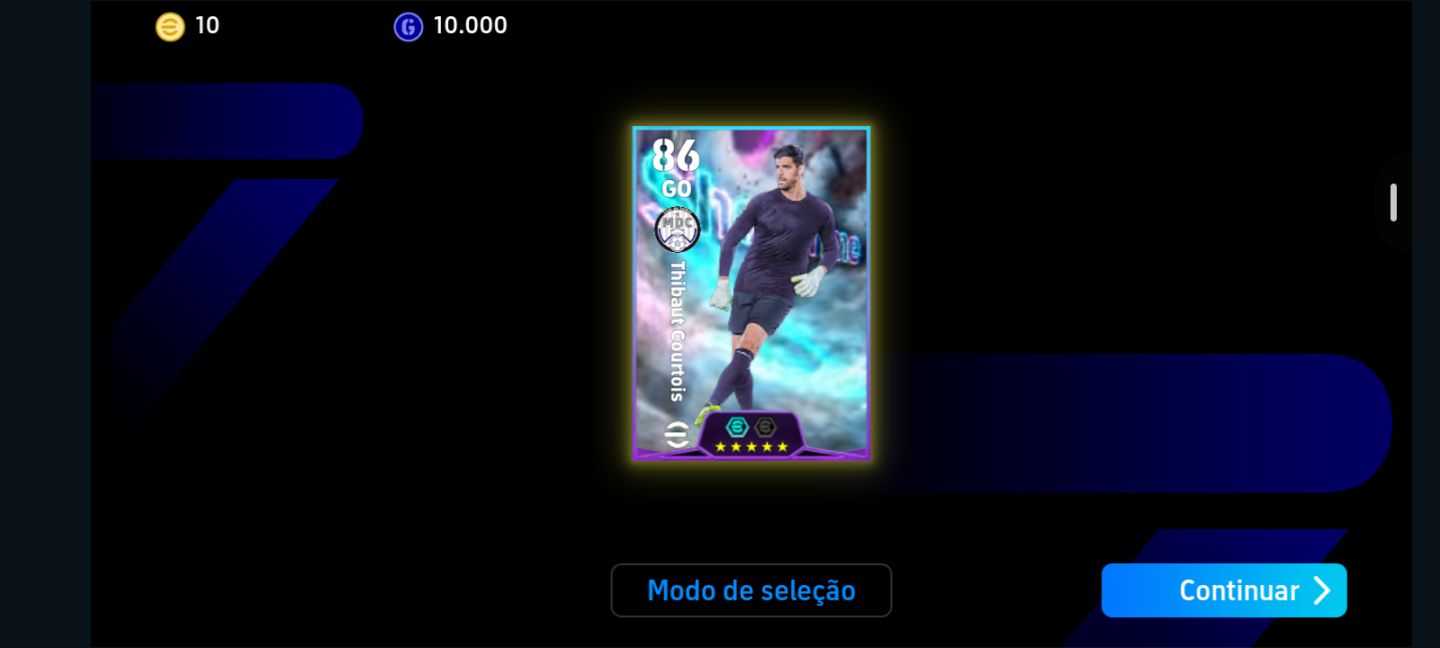 Conta iniciante com a melhor versão do Courtois - efootball mobile