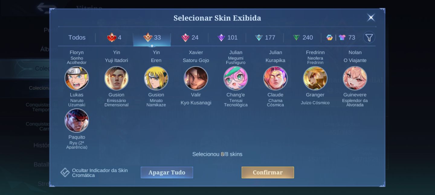 Mobile Legend CONTA COLECIONADOR MUNDIAL