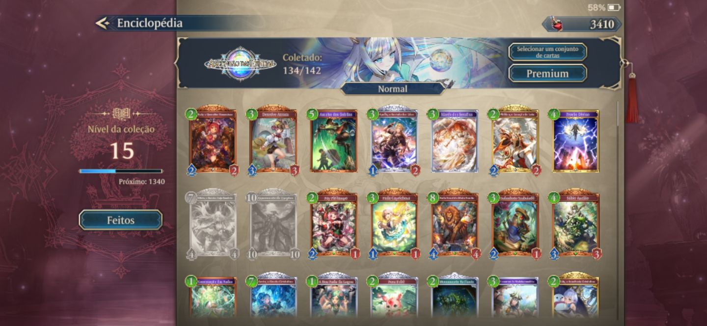 Conta convidado (guest) de shadowverse latino América level 15 com 130+ cards