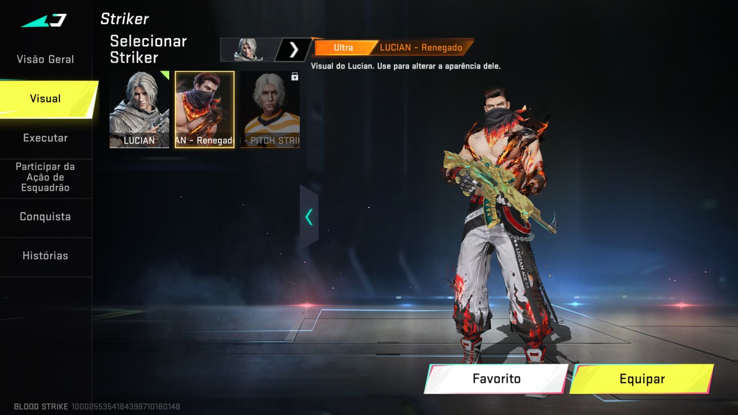 Conta de bloodstrike com faca e eterna