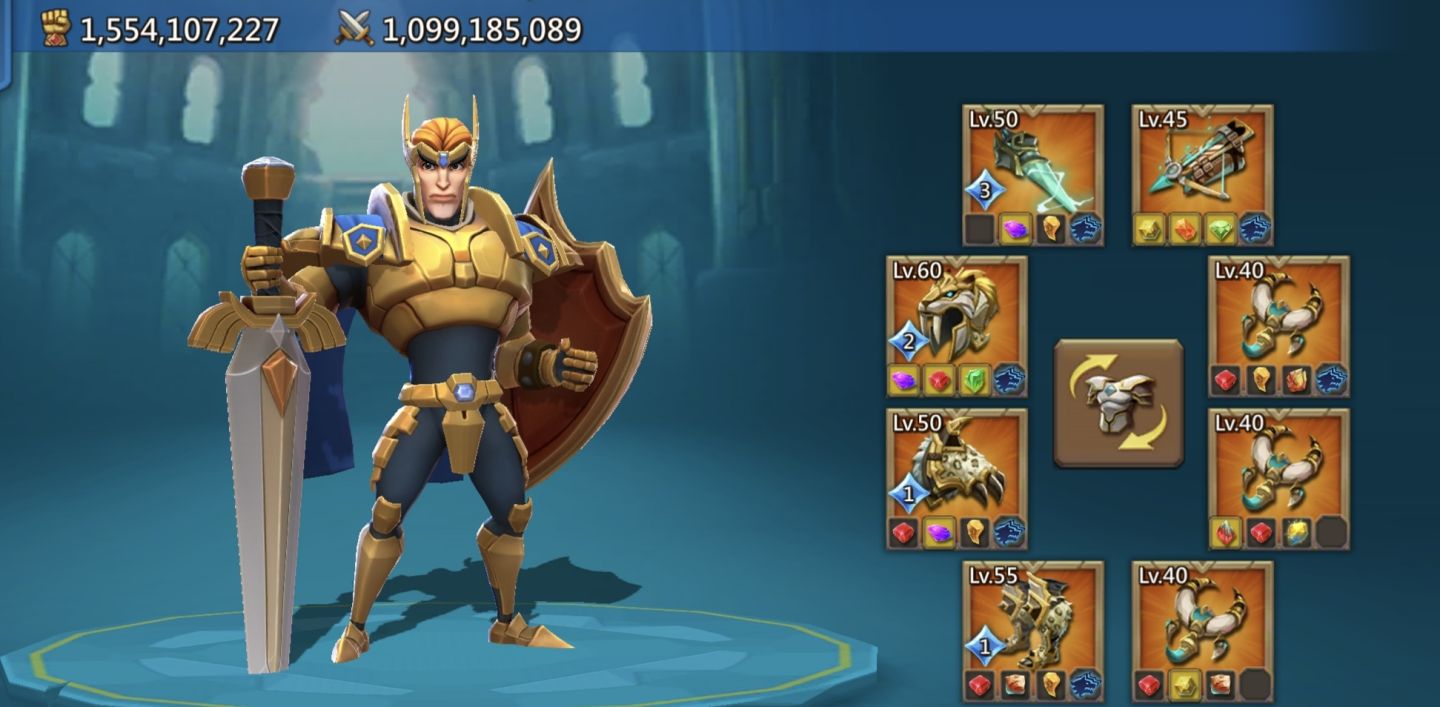 Conta lords mobile 1.500b de poder