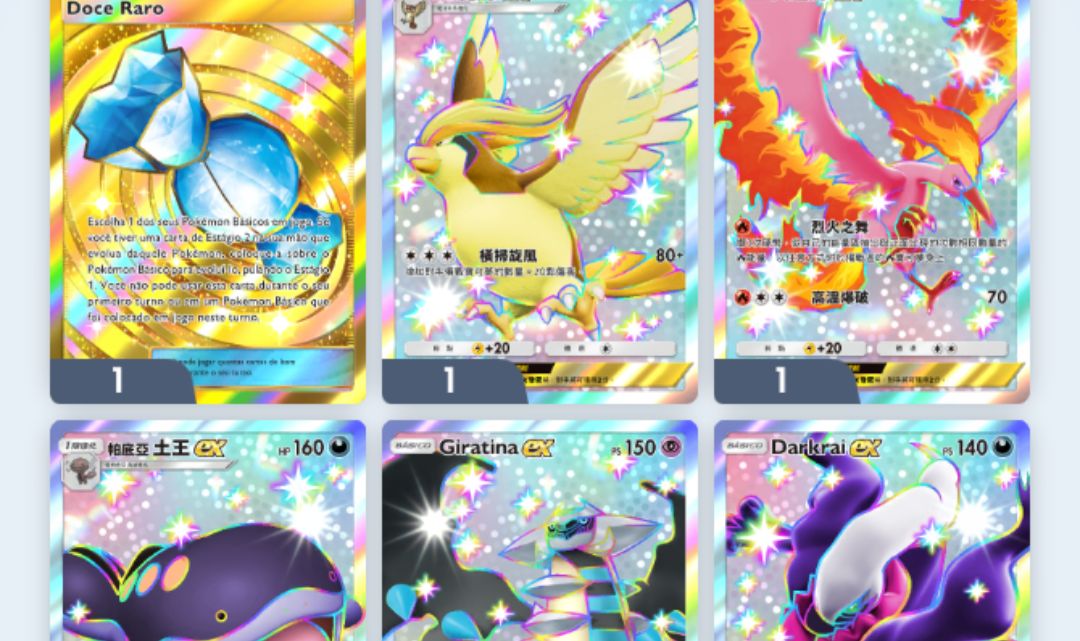Conta Pokémon TCG - NV 35 com mais de 3k cartas, Doce Raro dourado PT BR e mais!