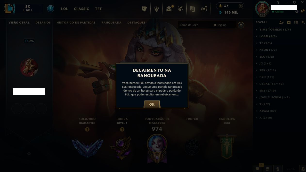 Conta lol 2013 mestre + Conta valorant Beta Ascendente + Skins raras