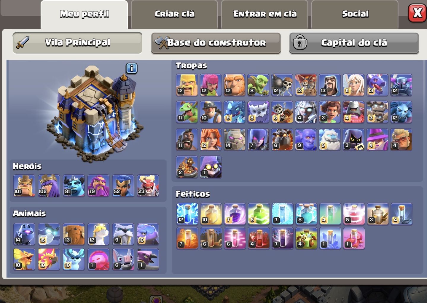 Conta Clash of Clans CV18 quase FULL