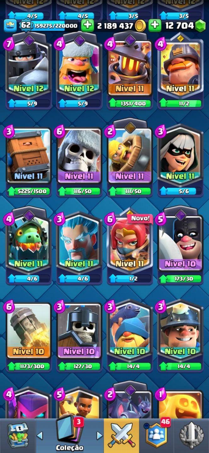 Conta Clash Royale com 12k de gemas + Braw Stars + Clash of Clans
