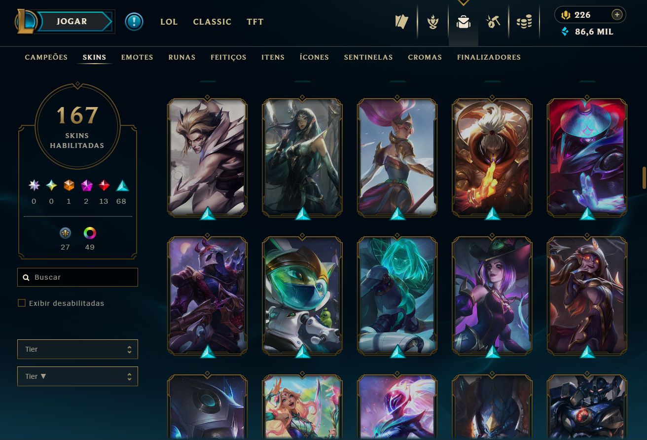 2 Conta League of Legends nivel 465-492 / Mestre - Desafiante