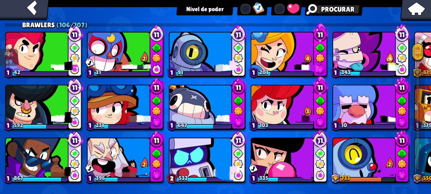 CONTA BRAWL STARS COMPLETA E FULL