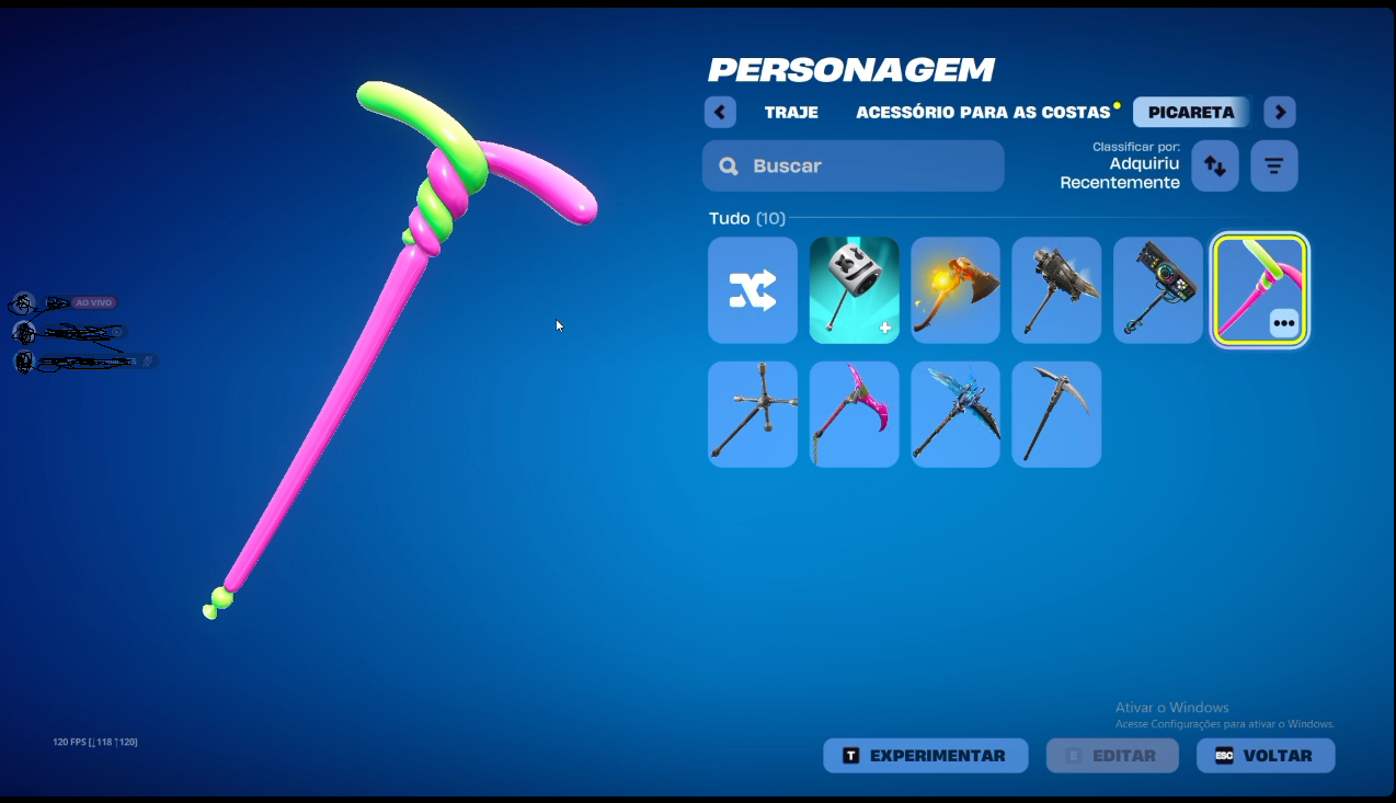 CONTA FORTNITE COM PERSONAGEM PASSE ANTIGO PRA SAIR LOGO
