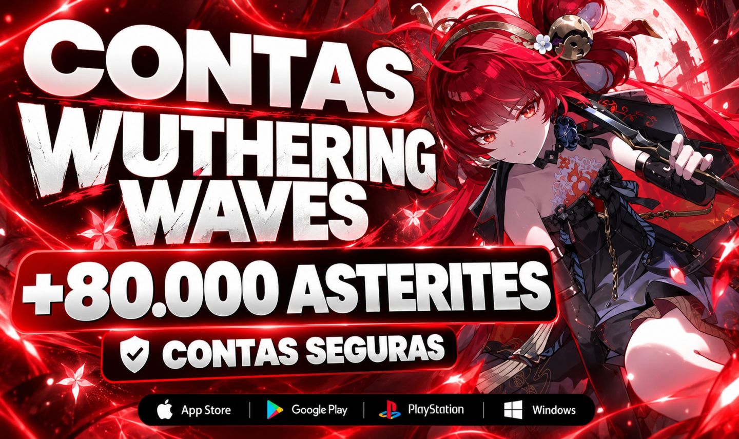 Wuthering Waves Contas Reroll | +80000 Astrites + brinde