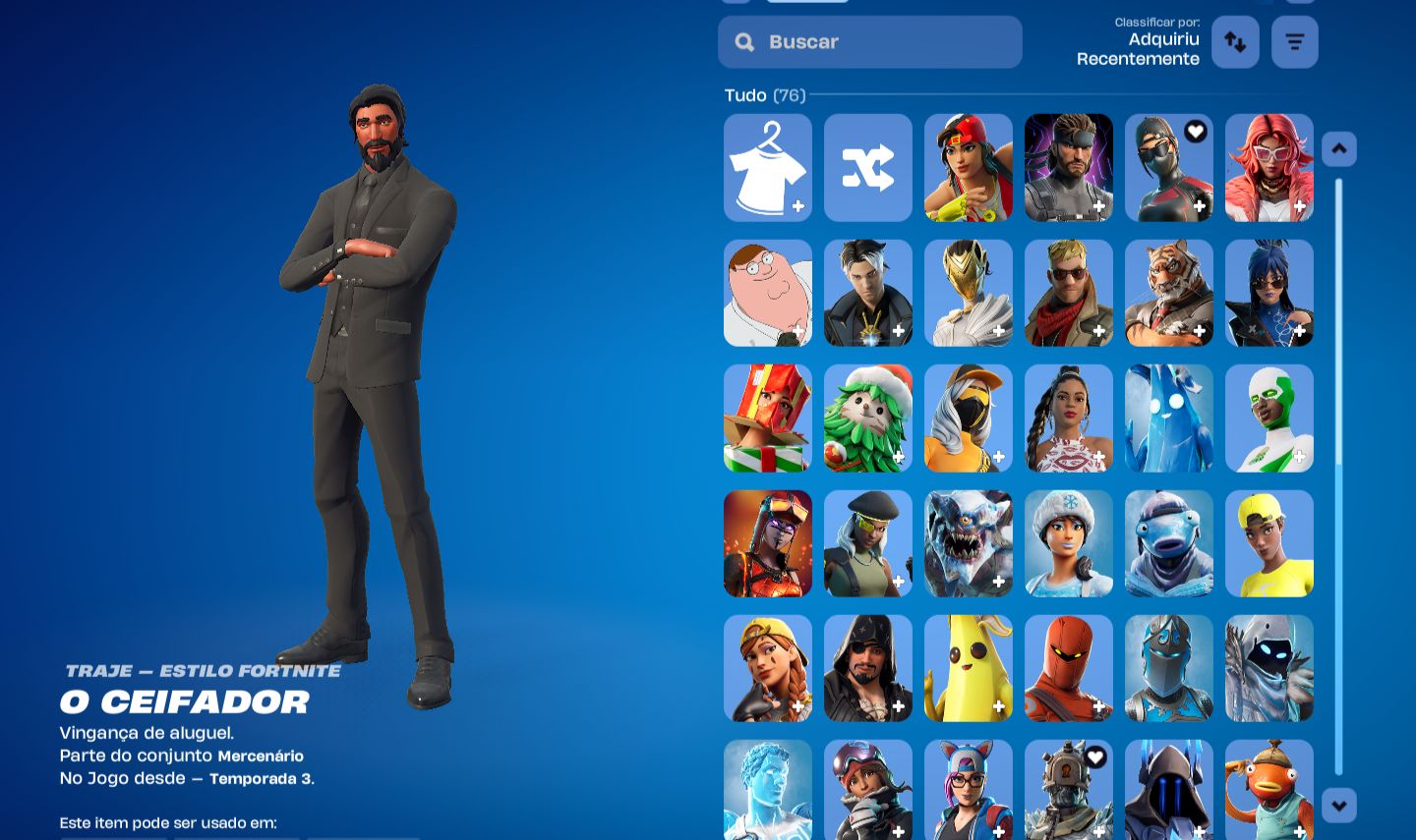 Conta S3 e algumas skins e temporadas