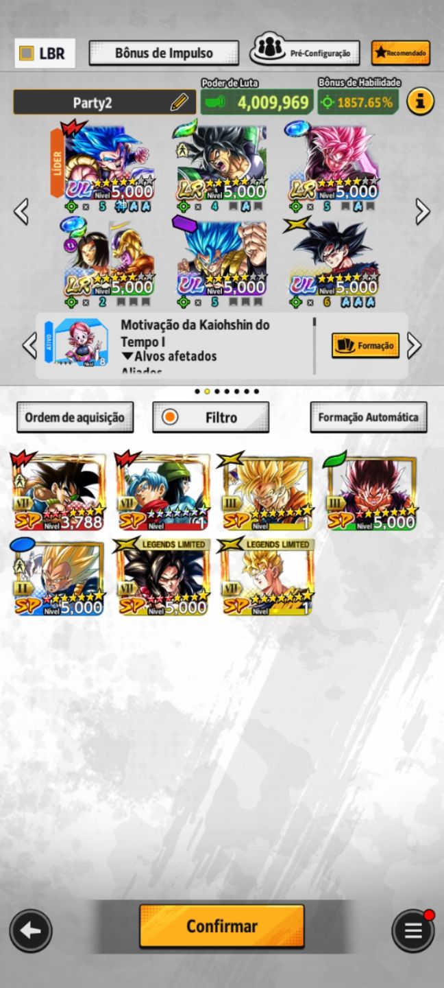 Conta drago ball legends mid game com 8 ultras e 3 legends