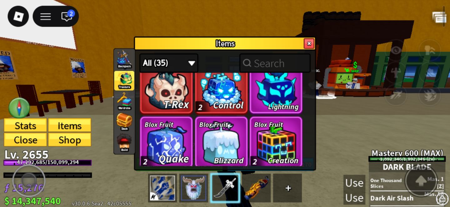 CONTA ROBLOX END GAME BLOX FRUITS DRAGON PERM E OUTROS JOGOS