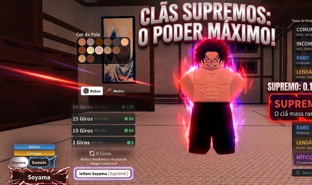 CONTA ROBLOX OP DE PROJECT SLAYERS 2!!! 2 clan supremo