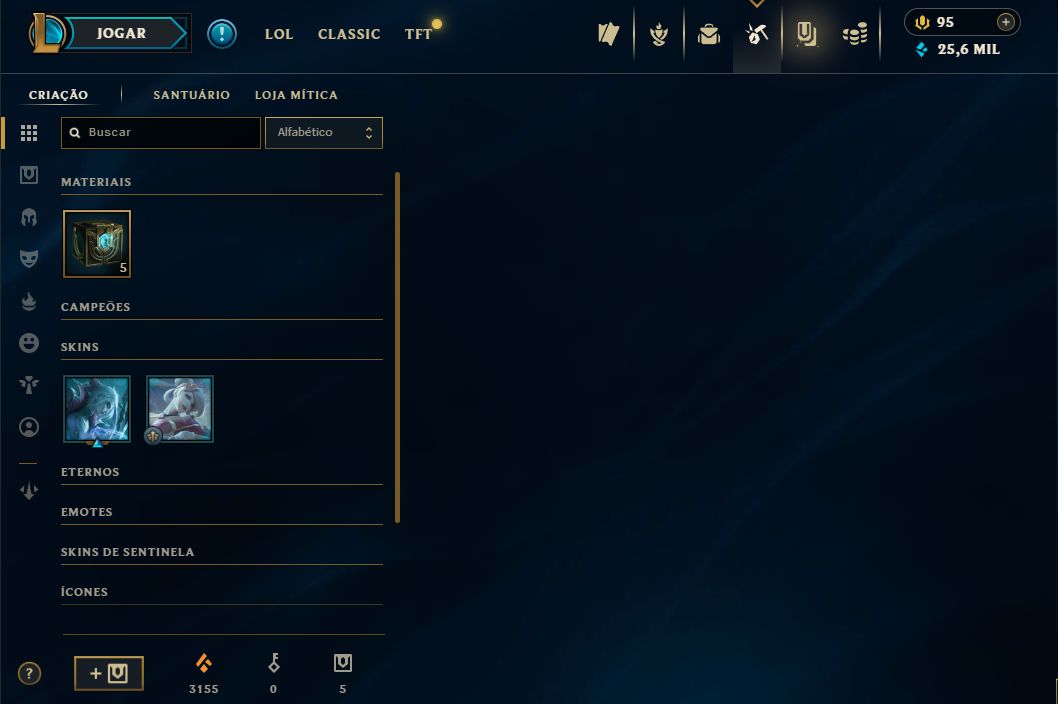 Conta Main Riot 2016 | LOL: 216 Skins | Valorant com Faca Sublime + Vandals