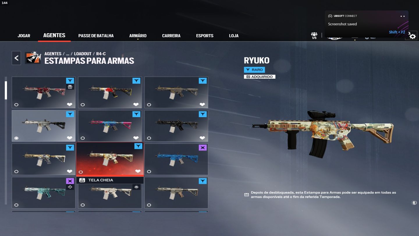 Conta Full Geleira e com Carbono de R6