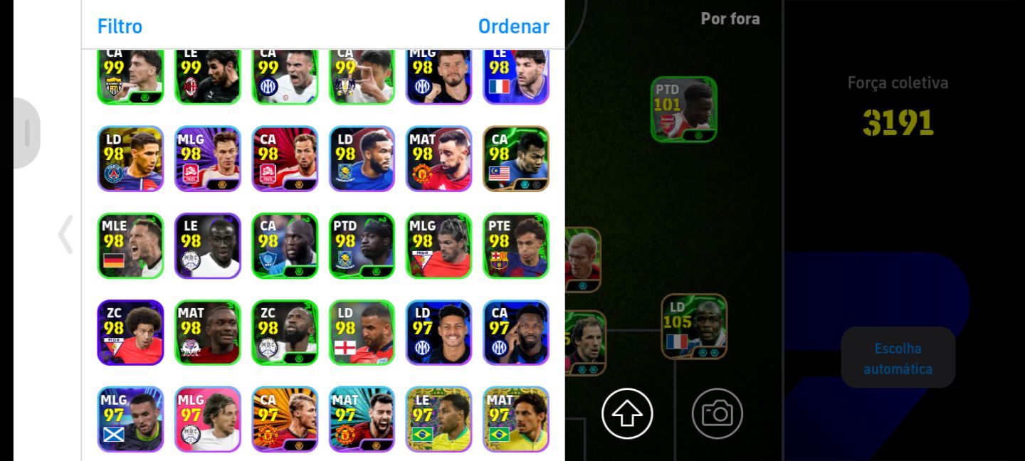CONTA EFOOTBALL | 3192 FORÇA COLETIVA | Roberto Carlos, Neymar Jr
