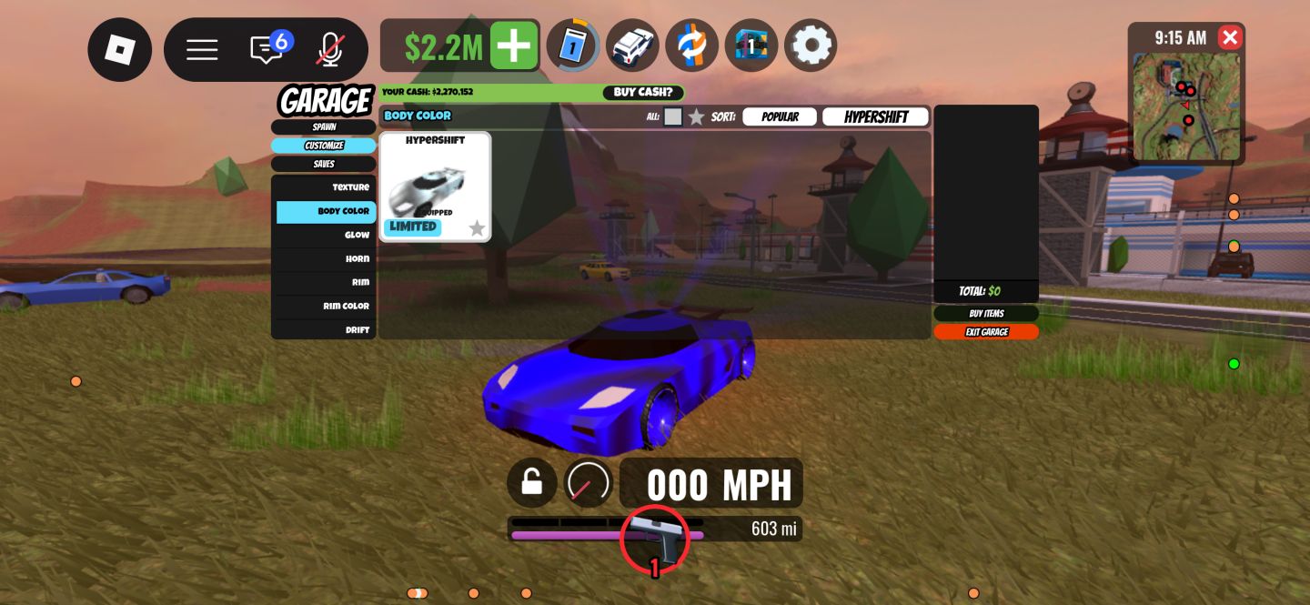 HYPERSHIFT LVL 5 (duplicado 257M de valor) ITEM ROBLOX JAILBREAK 38% de Desconto