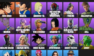 Conta Fortnite pacote dragon ball completo.