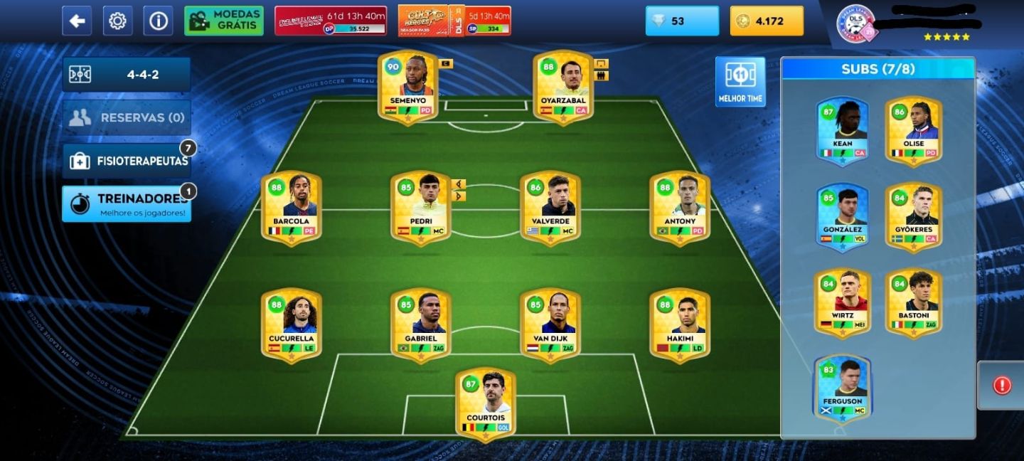 Dream League Soccer 26 (DLS) - Conta Semi-upada com os Melhores.