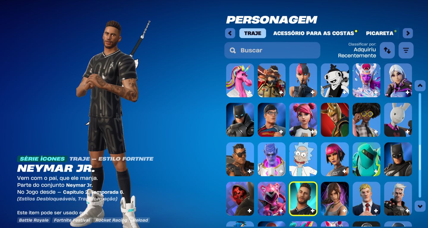 Conta Epic + fortnite com varias skins, Jogos, club e passes.