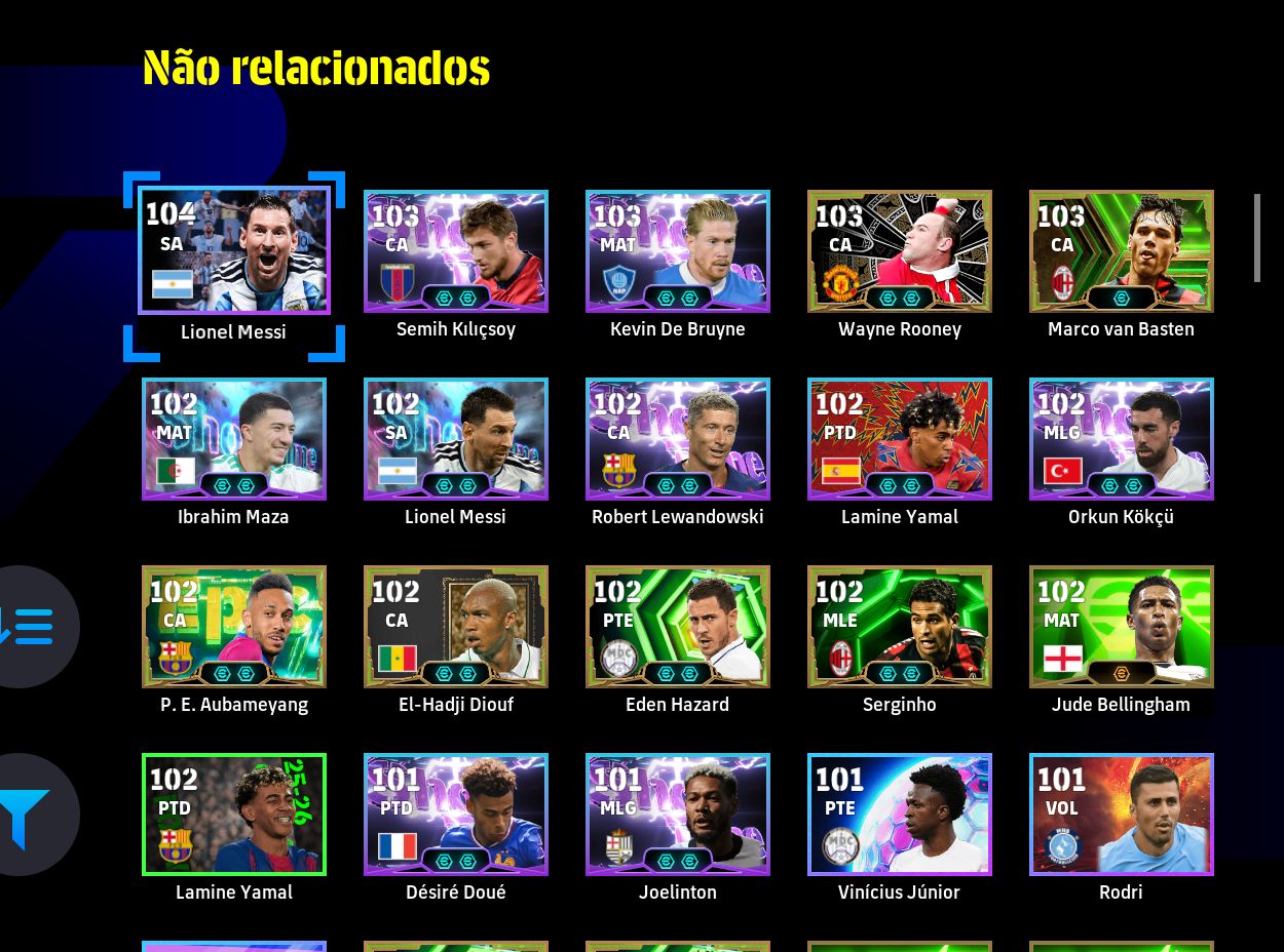 EFOOTBALL STEAM FORÇA 3230 | PUSKÁS 105, MATTHÄUS 105, KANTÉ 107 E LENDAS