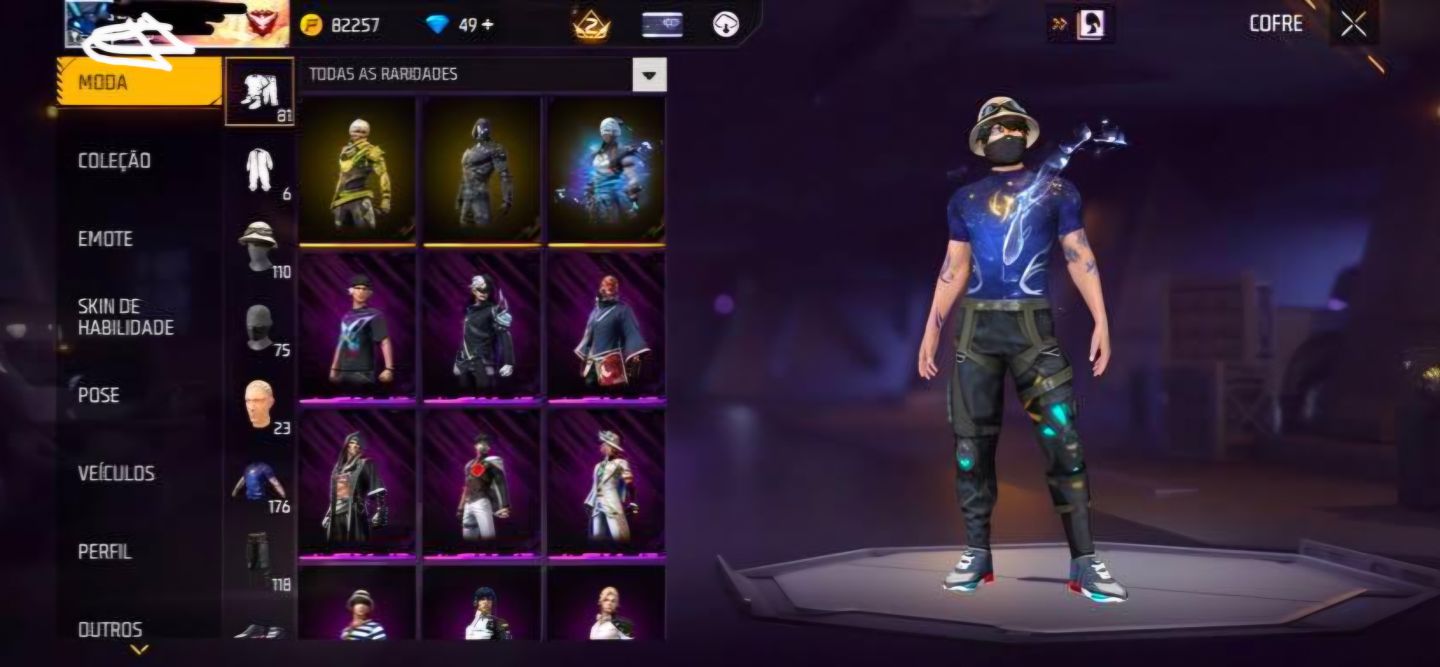 Conta com arma atributada para ap,ump roxa e xm8 e muitas skin e aproveitar