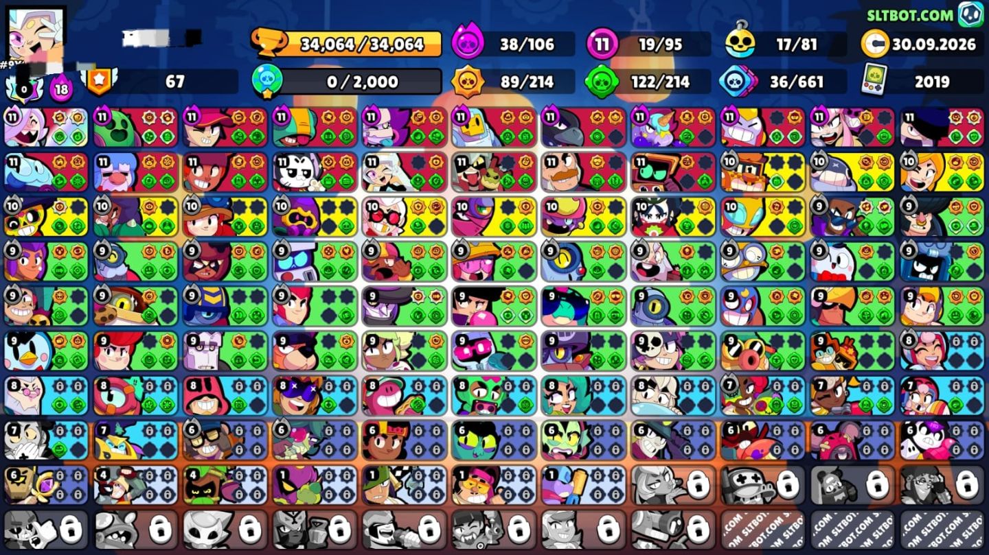CONTA BRAWL STARS DE 2019 ( 90+ BRAWLERS 900+ ITENS INCLUINDO SKINS ETC)