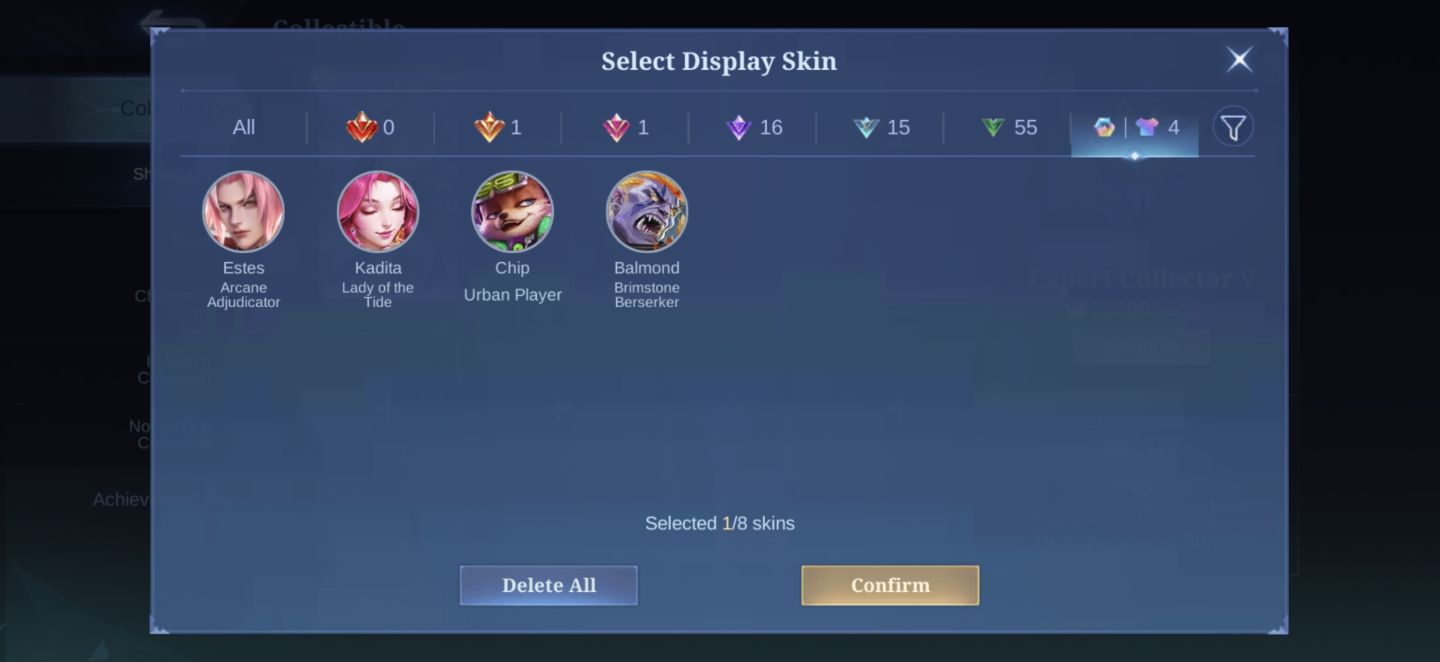 Conta Mobile Legends - Skin Sakura Haruno, Gaara, Seiya