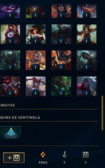 Conta lol unranked 69 campeoes-64 skin +19 mil de essencia azul