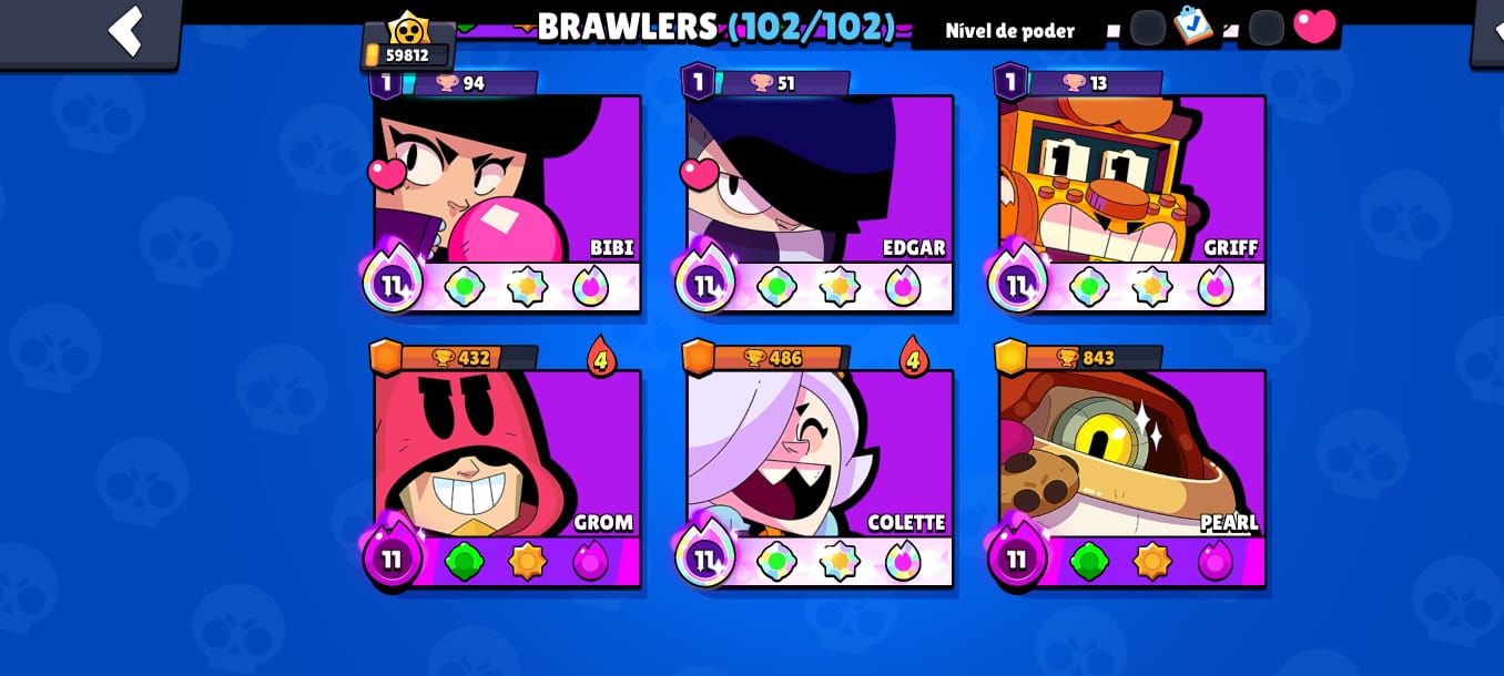Contra BrawStars 79.6k -87 herois FULL- Fama Alienigena