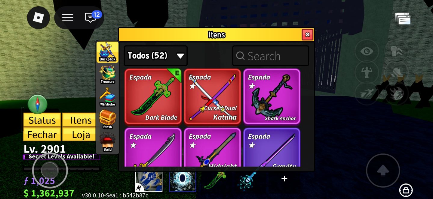 Conta de blox fruits a venda ou em brawl stars 100k+