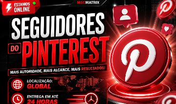 Seguidores Pinterest | Crescimento Rápido E Seguro 30 dias de garantia Reposição