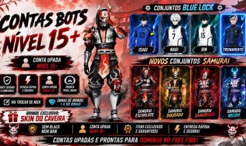 CONTA BOT NÍVEL 15+ | SKINS RARAS + REI CAVEIRA + BRINDE DE DIAMANTES