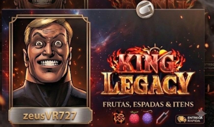King Legacy: Frutas, Espadas, Acessórios