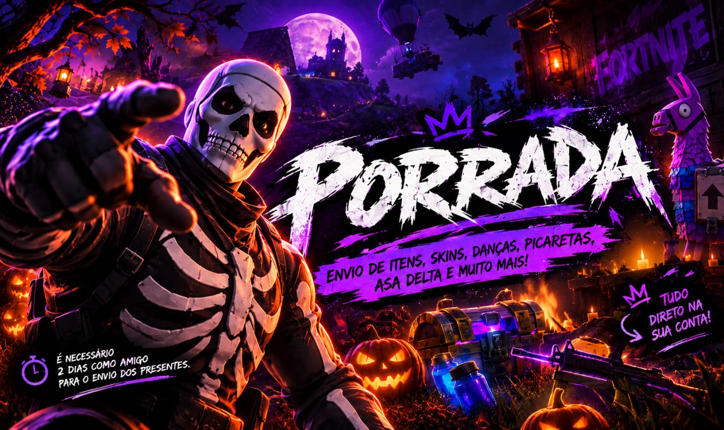 (PROMOÇÃO HALLOWEEN) SKINS E ITENS FORTNITE [VIA PRESENTE] - ENTREGA SEGURA