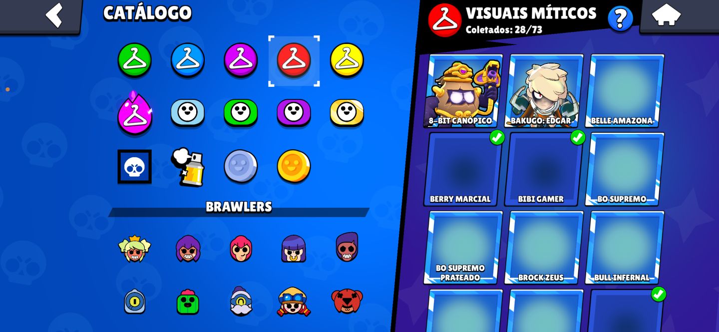CONTA DE BRAWL STARS(57441 troféus, 17535 blings e 39 gemas)