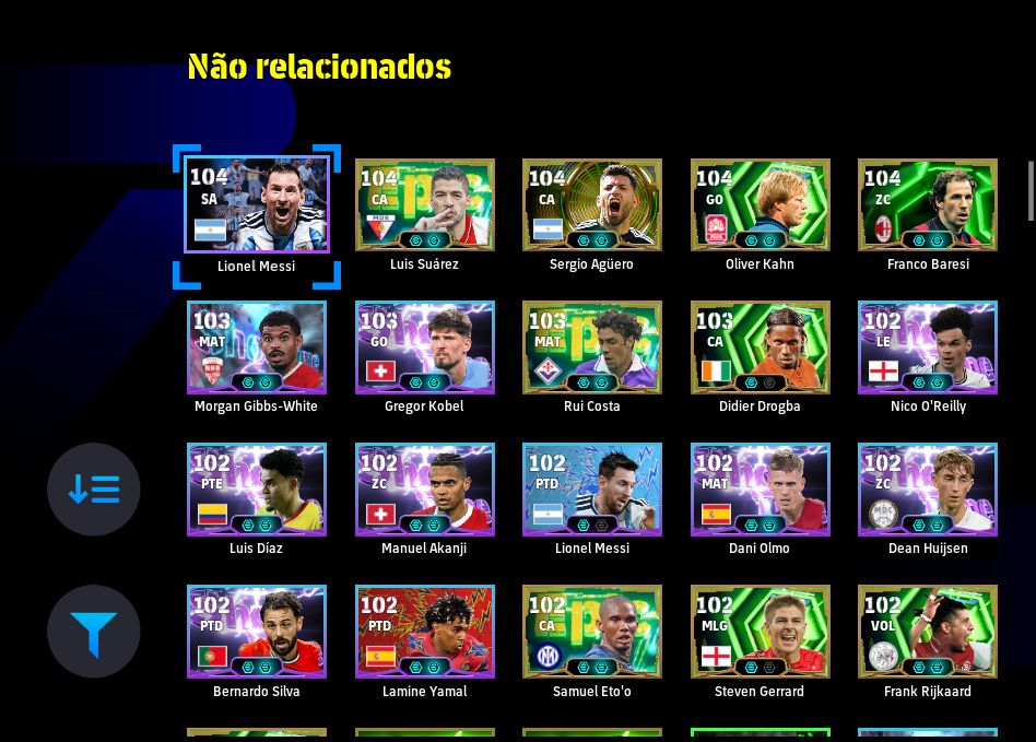 CONTA eFOOTBALL STEAM | FORÇA 3269 | GEORGE BEST 108, VAN DER SAR 108, DEL PIERO
