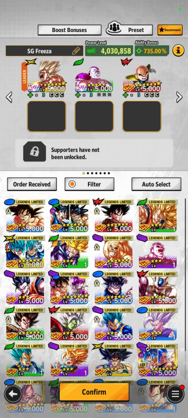 Conta Dragon Ball Legends Com Goku SSJ Ultra com 8 estrelas + Freeza Ultra