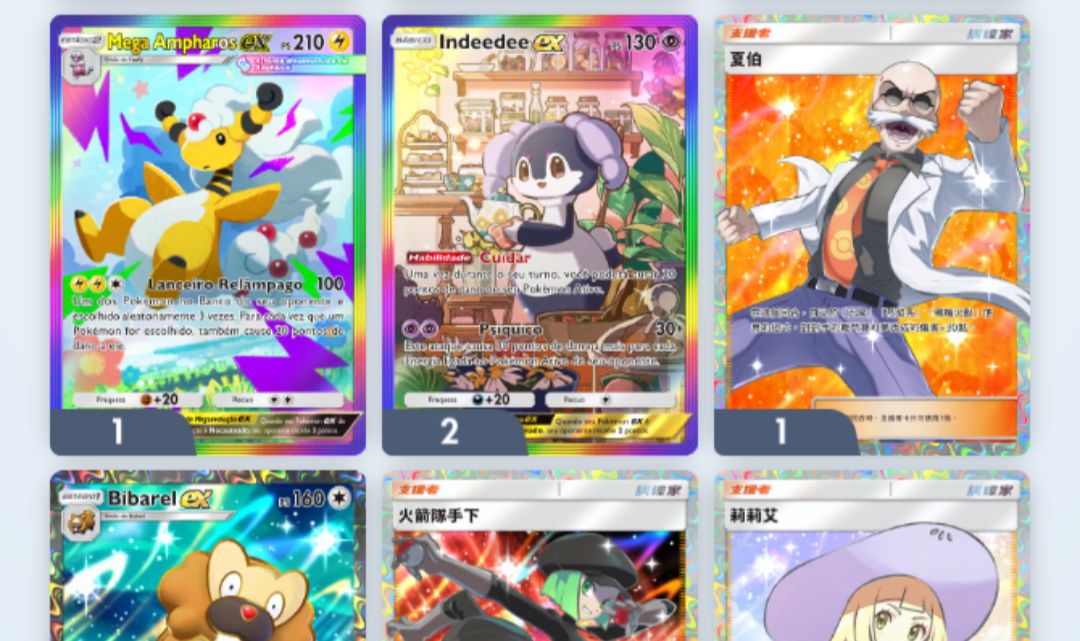 Conta Pokémon TCG - NV 25 com mais de 2k cartas, bastante FA no precinho!