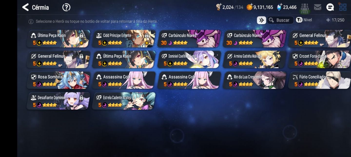Epic Seven - Conta lvl 62 - Melhor custo beneficio