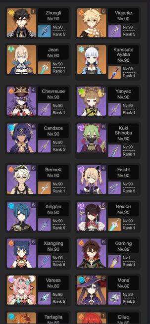 Conta Veterana Genshin Impact (Servidor América) AR 60 + Honkai Star Rail Bonus