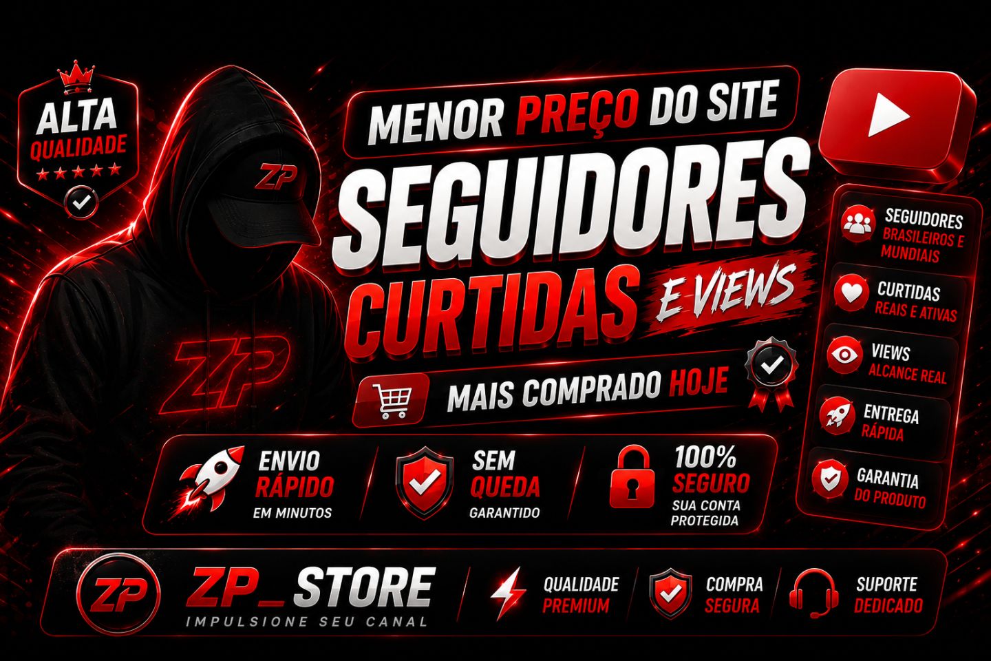 [MENOR PREÇO] INSCRITOS YOUTUBE - CURTIDAS E VIEWS - MAIS VENDIDO DO SITE!