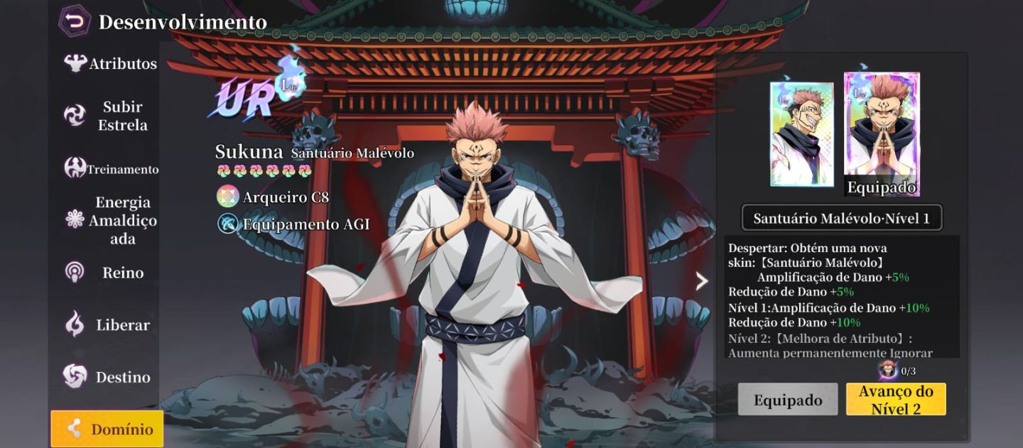 Conta REI DO JUJUTSU PC: 63.3B