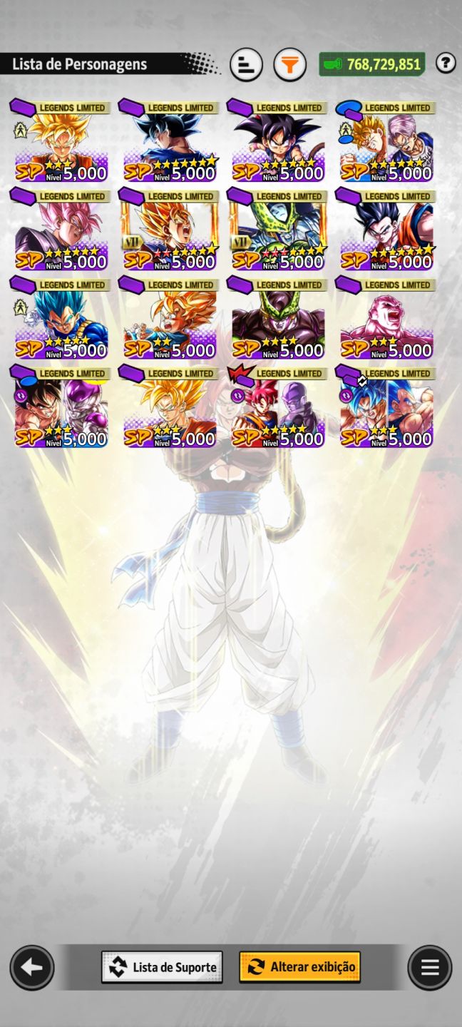 Conta Dragon Ball Legends end game